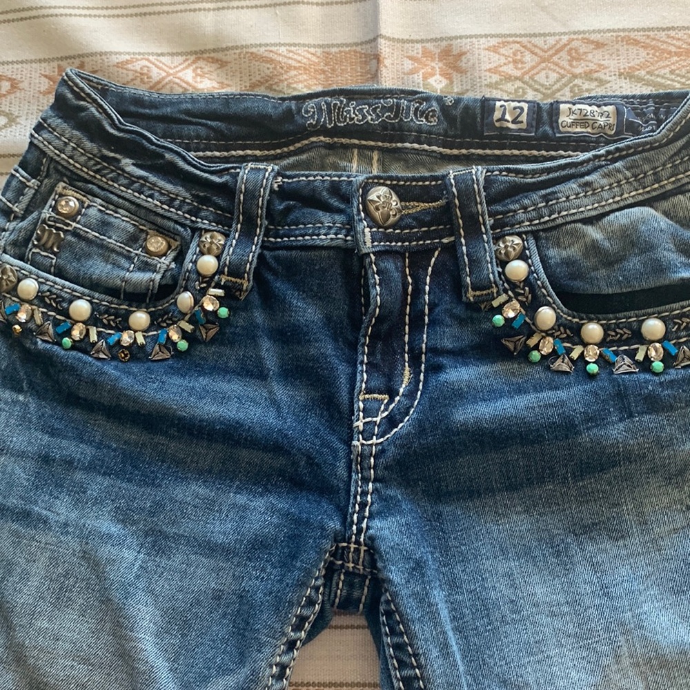 Miss me cuffed capri